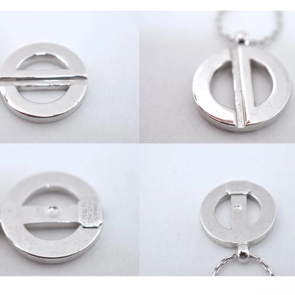 Christian Dior CD Silver Tone Pendant Necklace 14-16” - Picture 8 of 11